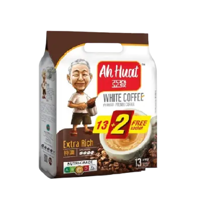 Ah Huat 3 in 1 White Coffee Extra Rich 13+2s