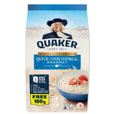 Quaker Quick Cook Oatmeal 900g
