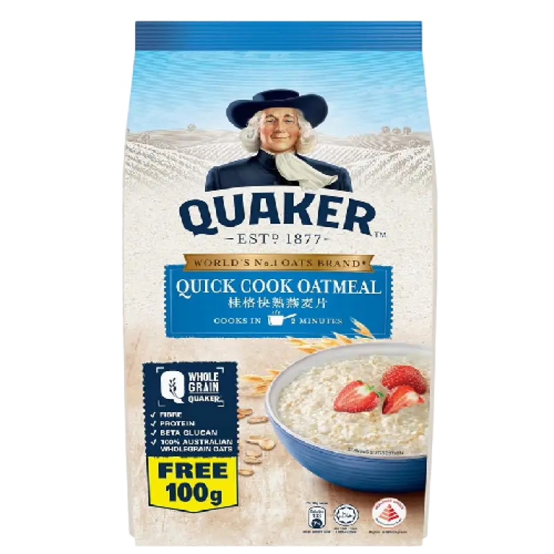 Quaker Quick Cook Oatmeal 900g