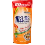 Mama Lemon Anti-Bacterial Dishwashing Liquid Fresh Citrus Refill 600ml