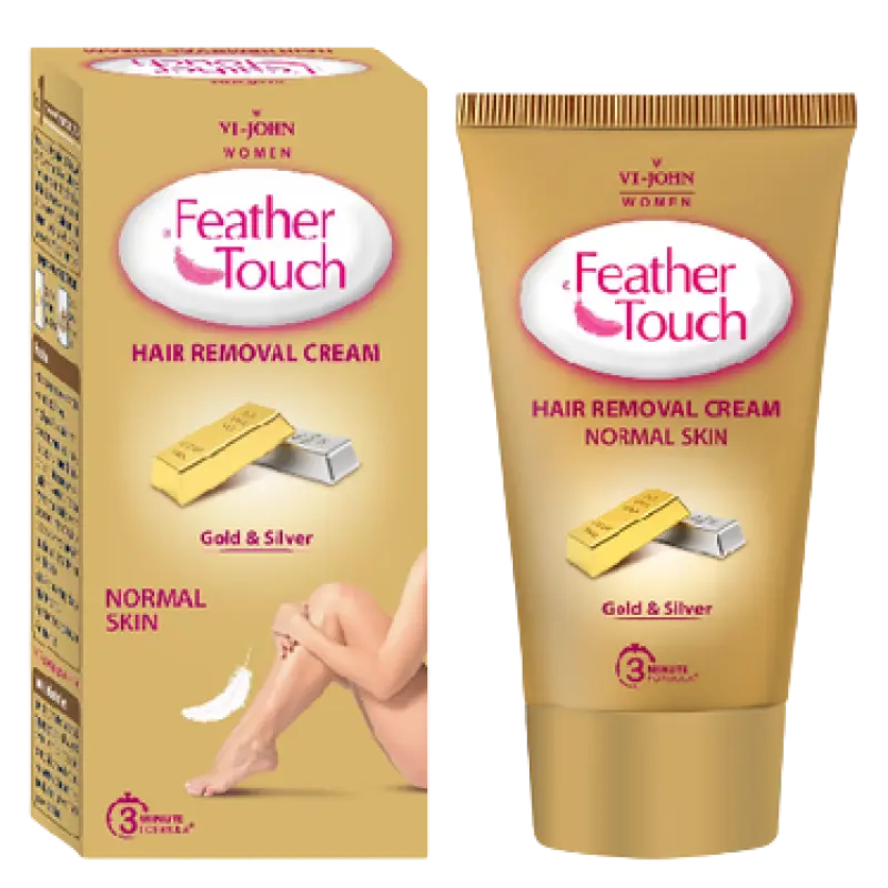 VI-JOHN Feather Touch Hair Removal Cream Gold and Silver (40g)