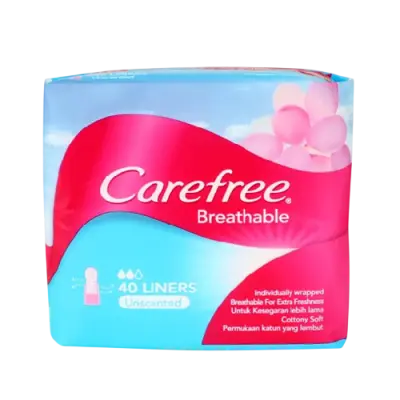 Carefree Breathable Unscented Panty Liners 40’s