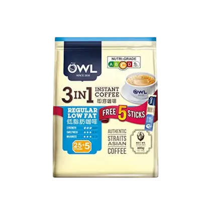 Owl 3-in-1 Instant Coffee Regular Low Fat 600g