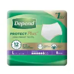 Depend Protect Plus Pants L 8S