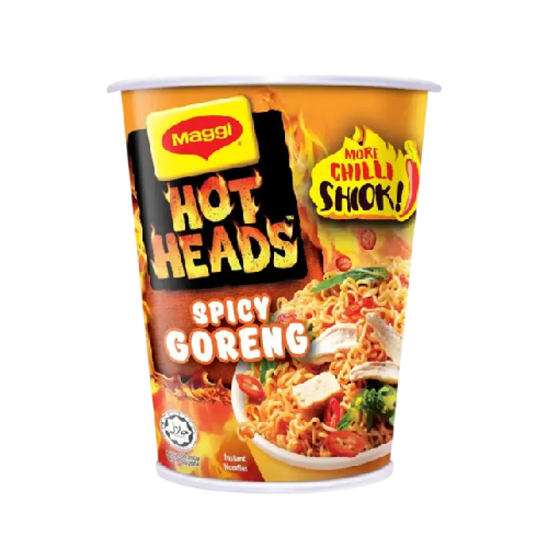 Maggi Hot Heads Extra Spicy Mi Goreng Instant Noodles Cup 64g