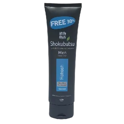 Shokubutsu Men Facial Scrub (Refresh)100G + Free 30%