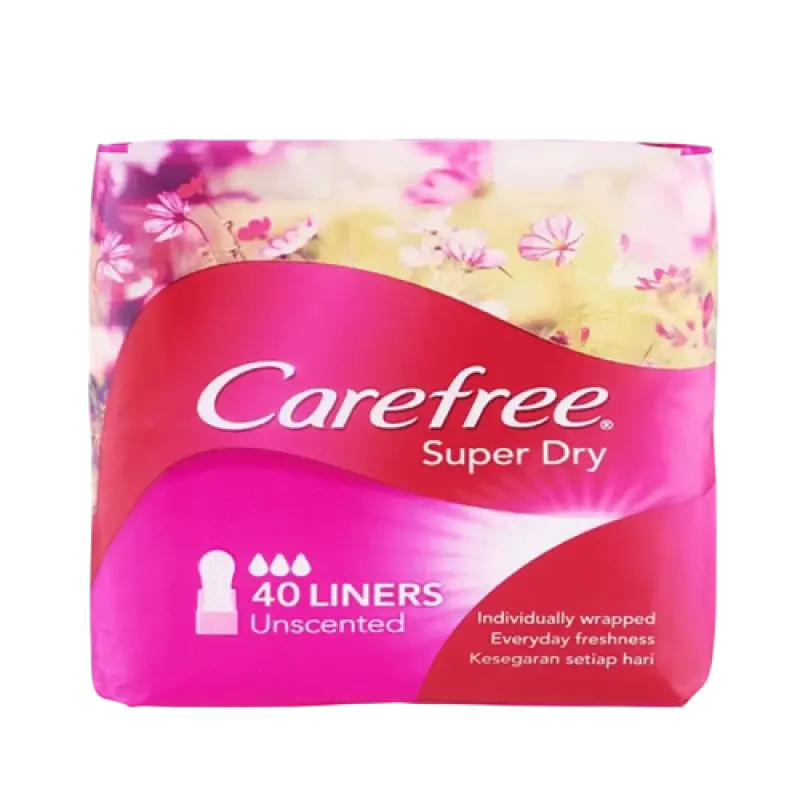 Carefree Super Dry Unscented Liners 40’s