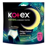 KOTEX Herbal Overnight Panties (M/L)